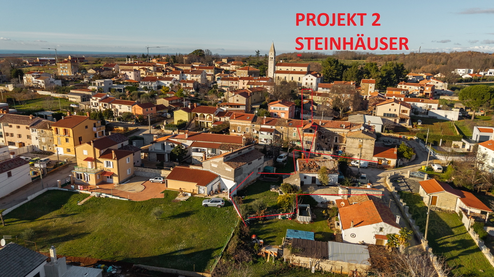 Attraktives Bauprojekt im Ortszentrum &ndash; Zwei neue Steinvillen mit Meerblick