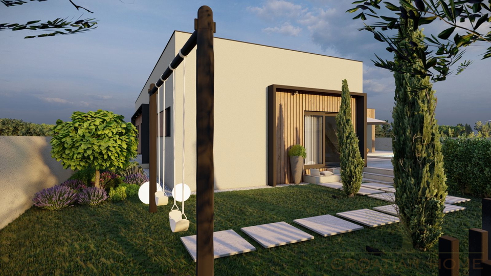 MODERNER BUNGALLOW MIT POOL IM BAU