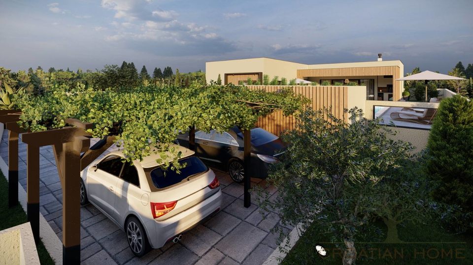 MODERNER BUNGALLOW MIT POOL IM BAU