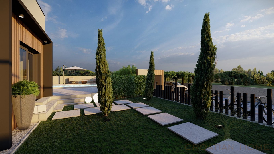 MODERNER BUNGALLOW MIT POOL IM BAU