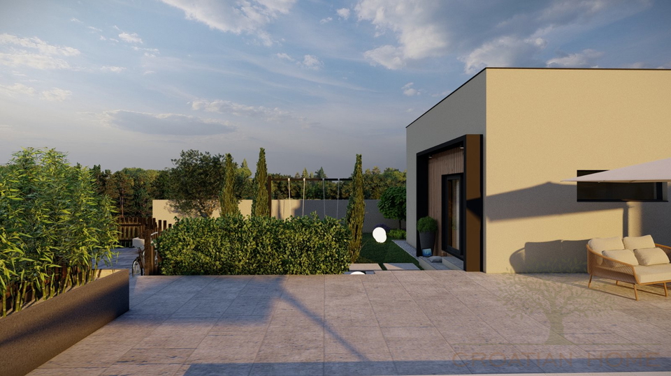 MODERNER BUNGALLOW MIT POOL IM BAU