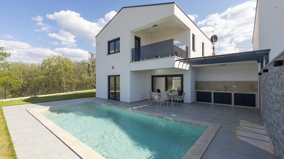 Modernes Haus in ruhiger Lage &ndash; nur 4 km von Pore&ccaron; entfernt - Meerblick&excl;