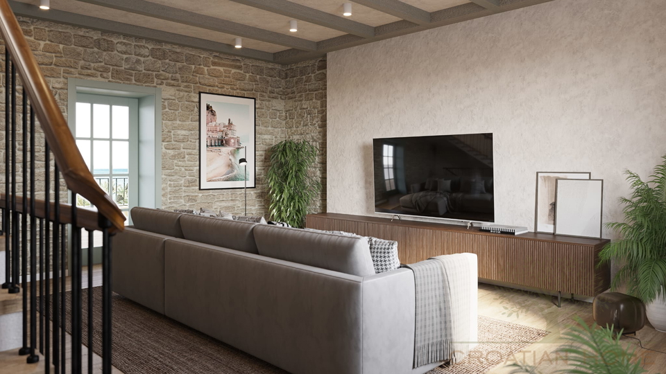 Altes Steinhaus komplett renoviert mit sch&ouml;nem Meerblick in der N&auml;he von Novigrad in ruhiger Lage