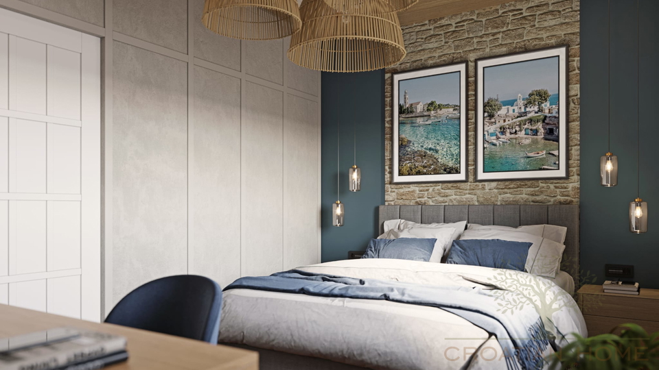 Altes Steinhaus komplett renoviert mit sch&ouml;nem Meerblick in der N&auml;he von Novigrad in ruhiger Lage