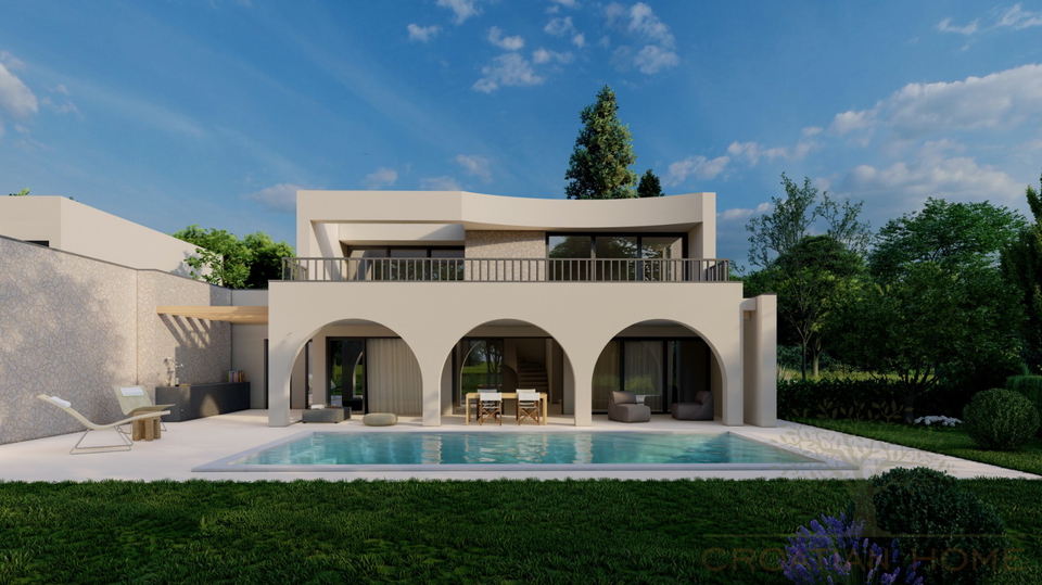 VILLA MIT POOL UND GARAGE UND MEERBLICK - ALLE ANNEHMICHKEITEN FUSSWEIT