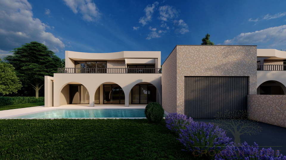 VILLA MIT POOL UND GARAGE UND MEERBLICK - ALLE ANNEHMICHKEITEN FUSSWEIT