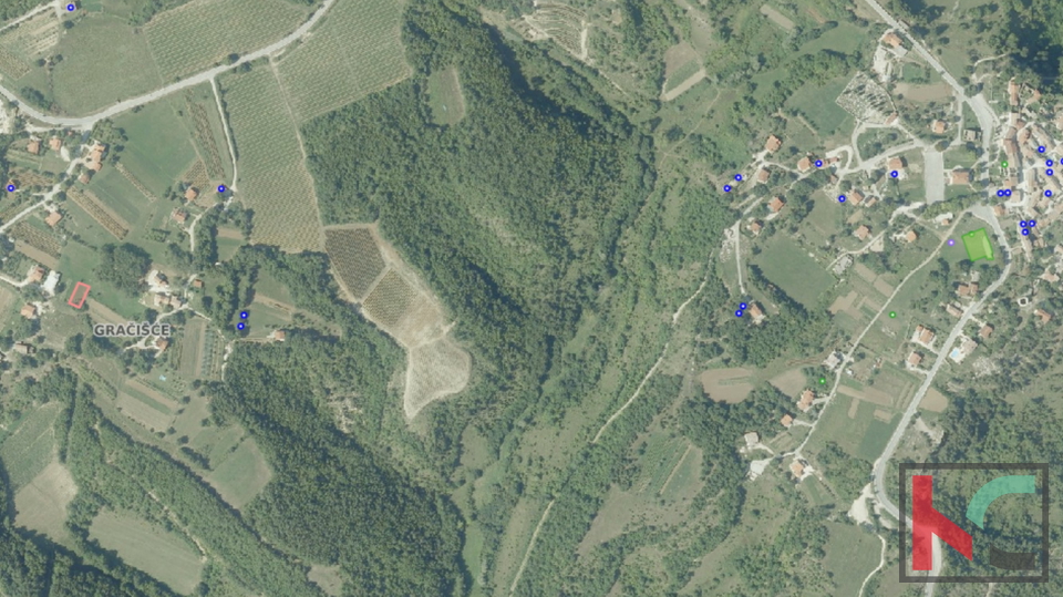 Baugrundstück 511m2 in ruhiger Lage von Istrien (Gračišće)