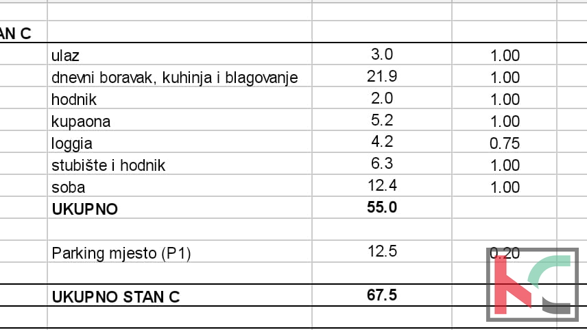 Пула, двухэтажная квартира 66м2 в новом доме, современная и полностью оборудованная