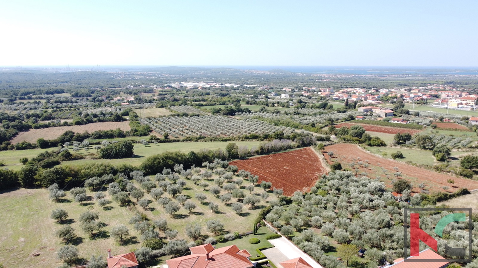 Istra, Galižana, građevinsko zemljište 1000 m2 s pogledom na more, #prodaja