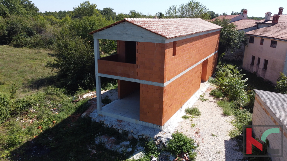 Istria - Juršići, house under construction 200m2 in a quiet location, #sale