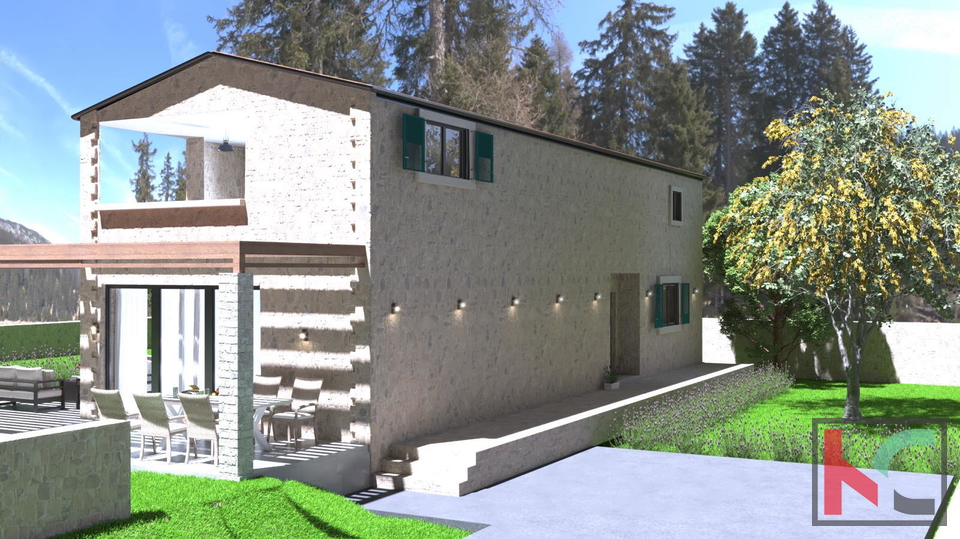 Istria - Juršići, house under construction 200m2 in a quiet location, #sale