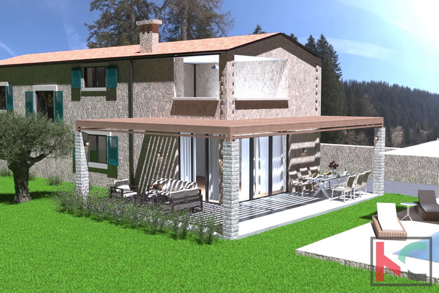 Istrien - Juršići, Haus im Bau 200m2 in ruhiger Lage, #Verkauf