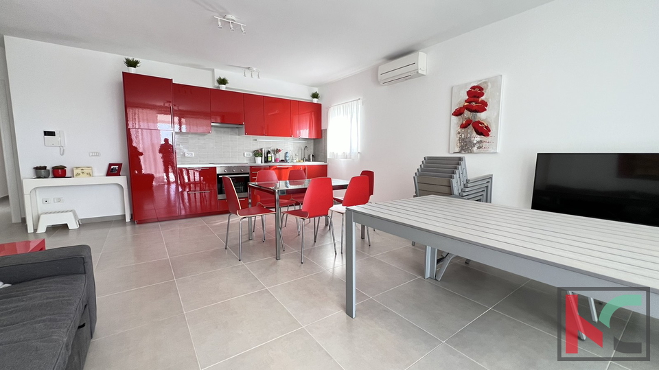 Istria, Peroj, spacious three-room apartment with a large terrace and sea view #sale