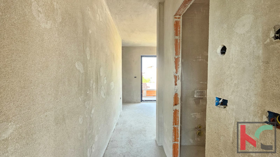 Istria, Medulin, semi-detached house under construction with pool and garden, garage, near the sea, #sale