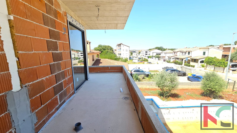 Istria, Medulin, semi-detached house under construction with pool and garden, garage, near the sea, #sale