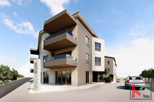 Pula, Valbandon, modern apartment with 2 bedrooms in a newly built building, ground floor #sale