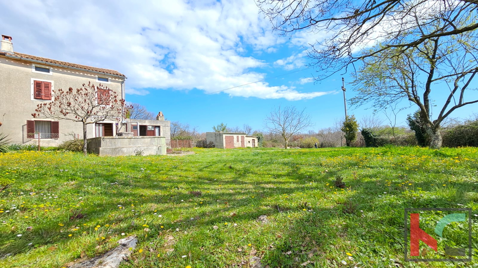 Istria, Barban, old Istrian stone house with barn on a large garden, #sale