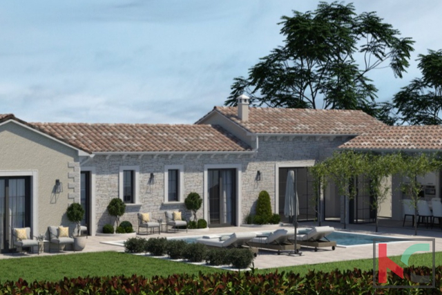 Istria, Tinjan, stone villa under construction 170m2, #sale