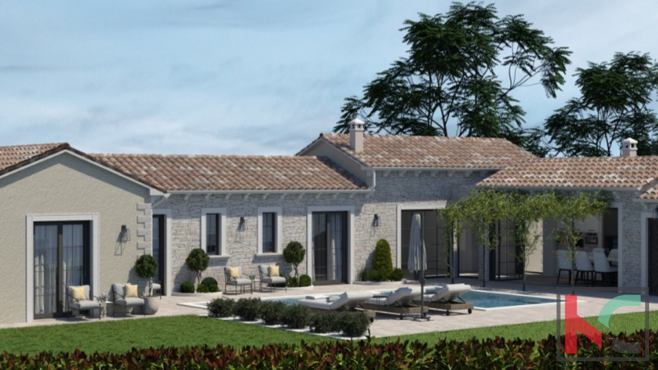 Istria, Tinjan, stone villa under construction 170m2, #sale