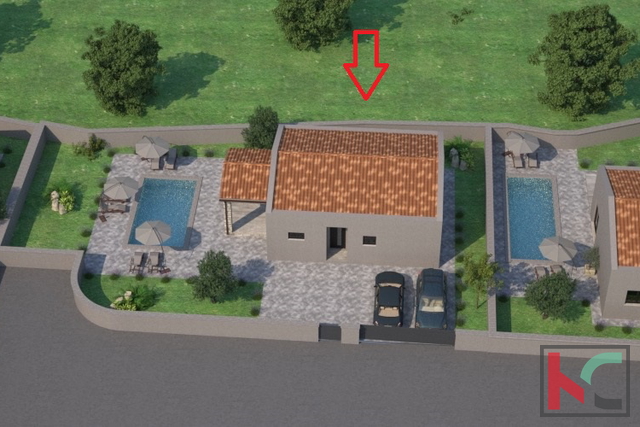 Istria, Svetvinčenat, building plot 513 m2 with building permit, #sale