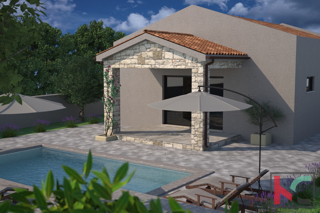 Istria, Svetvinčenat, building plot 513 m2 with building permit, #sale