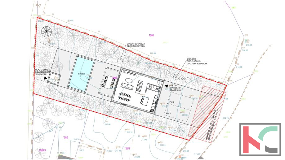 Istria, Svetvinčenat, building plot 547m2 with valid building permit, #sale