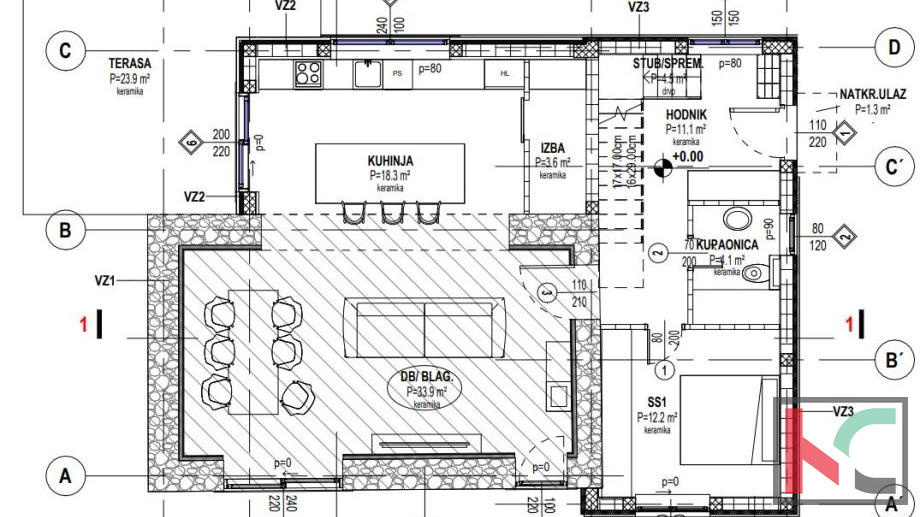 Istrien, Svetvinčenat, Haus mit Pool 111m2 im Bau, schlüsselfertig, #Verkauf