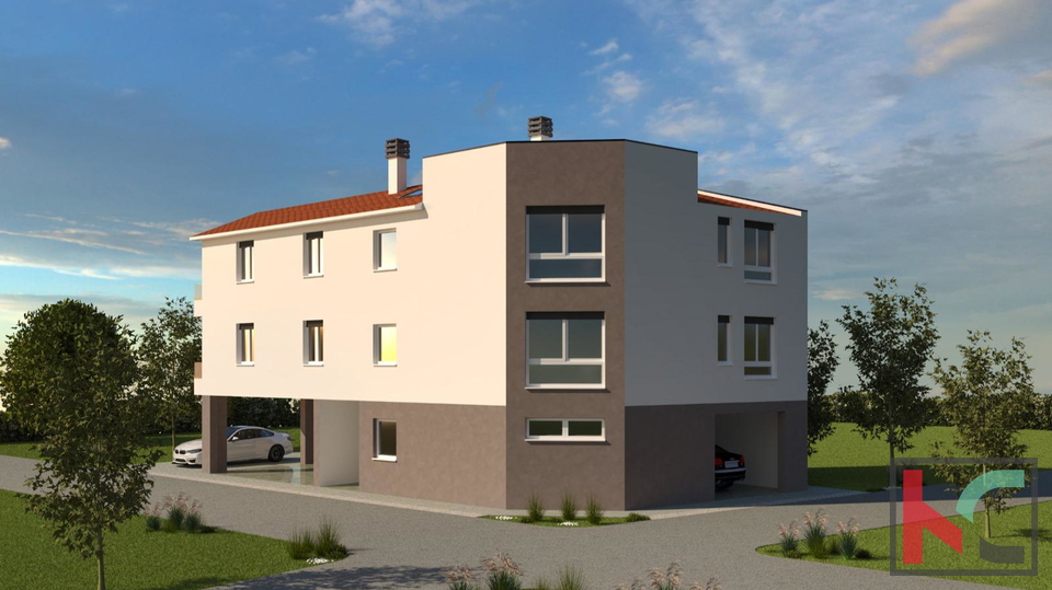 Pula, Wohnung 62,51m2 2SS+DB mit Garage in einem neuen Gebäude, #Verkauf