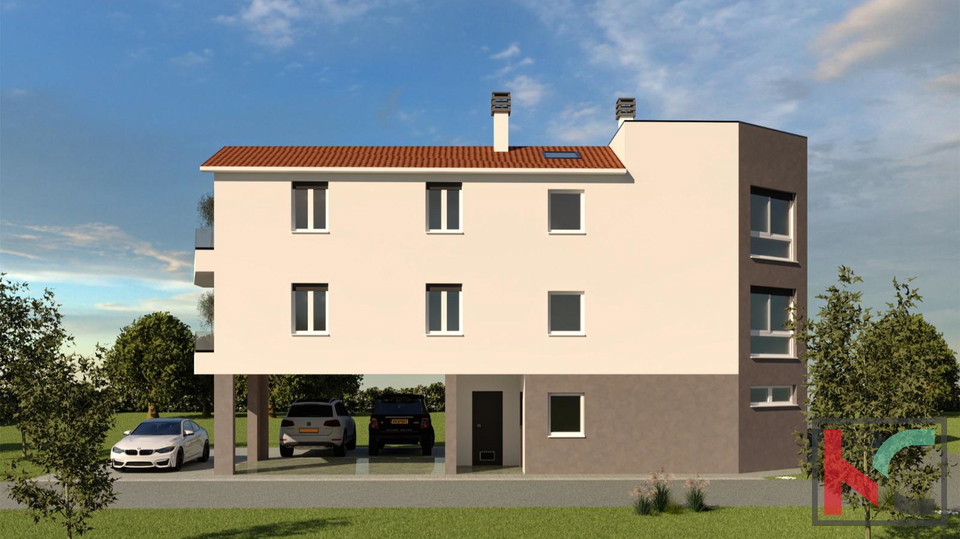 Pula, Wohnung 62,51m2 2SS+DB mit Garage in einem neuen Gebäude, #Verkauf