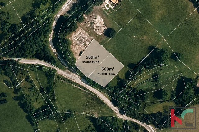 ISTRA-ŽMINJ, GRAĐEVINSKO ZEMLJIŠTE 589 m² – PRAVOMOĆNA GRAĐEVINSKA DOZVOLA, PLAĆENE KOMUNALIJE, ODMAH SPREMNO ZA GRADNJU, #PRODAJA