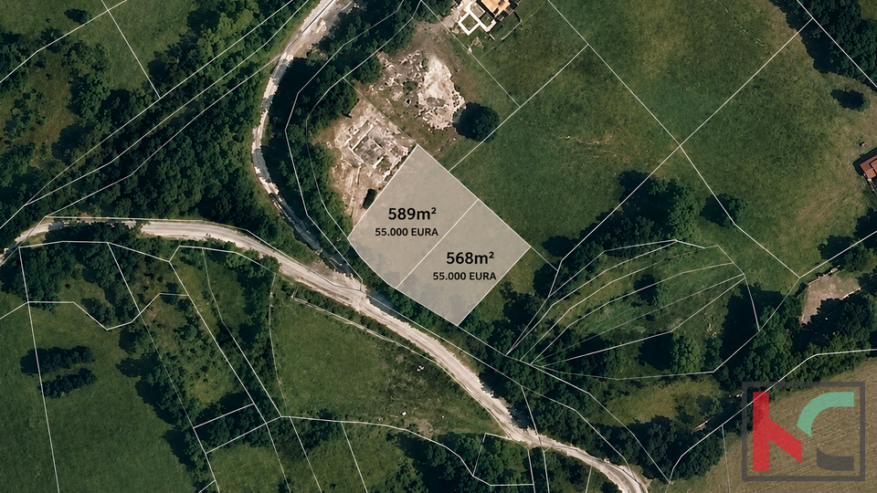 ISTRA-&Zcaron;MINJ&comma; GRA&Dstrok;EVINSKO ZEMLJI&Scaron;TE 589 m&sup2; &ndash; PRAVOMO&Cacute;NA GRA&Dstrok;EVINSKA DOZVOLA&comma; PLA&Cacute;ENE KOMUNALIJE&comma; ODMAH SPREMNO ZA GRADNJU&comma; &num;PRODAJA