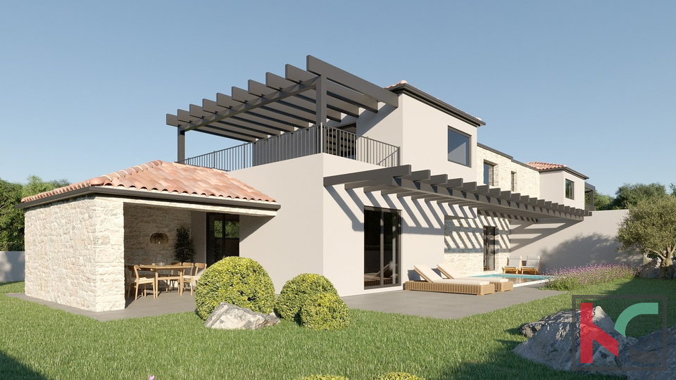 ISTRA, ŠIŠAN, DUPLEX VILA SA BAZENOM, #PRODJA