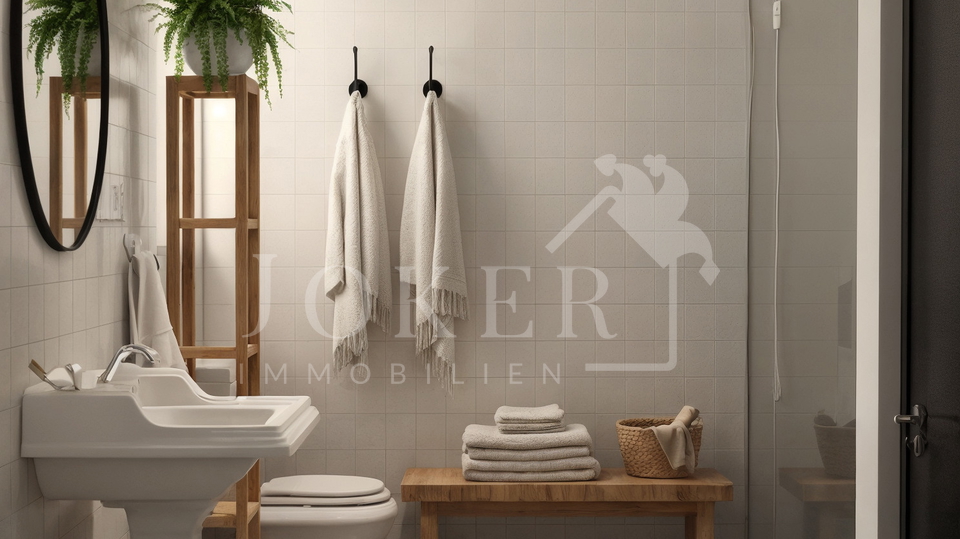 Građevinski teren u neposrednoj blizini centra Lovrana sa projektom i građevinskom dozvolom