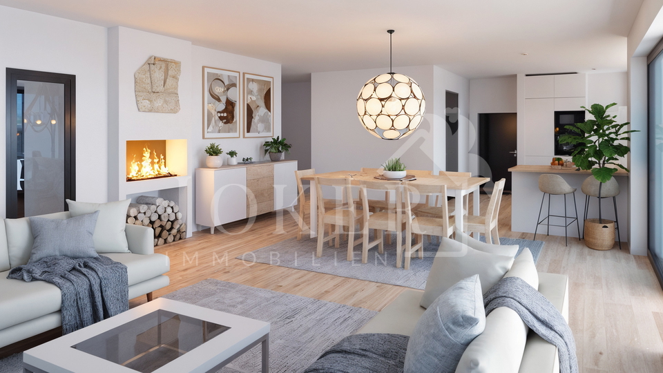 Građevinski teren u neposrednoj blizini centra Lovrana sa projektom i građevinskom dozvolom