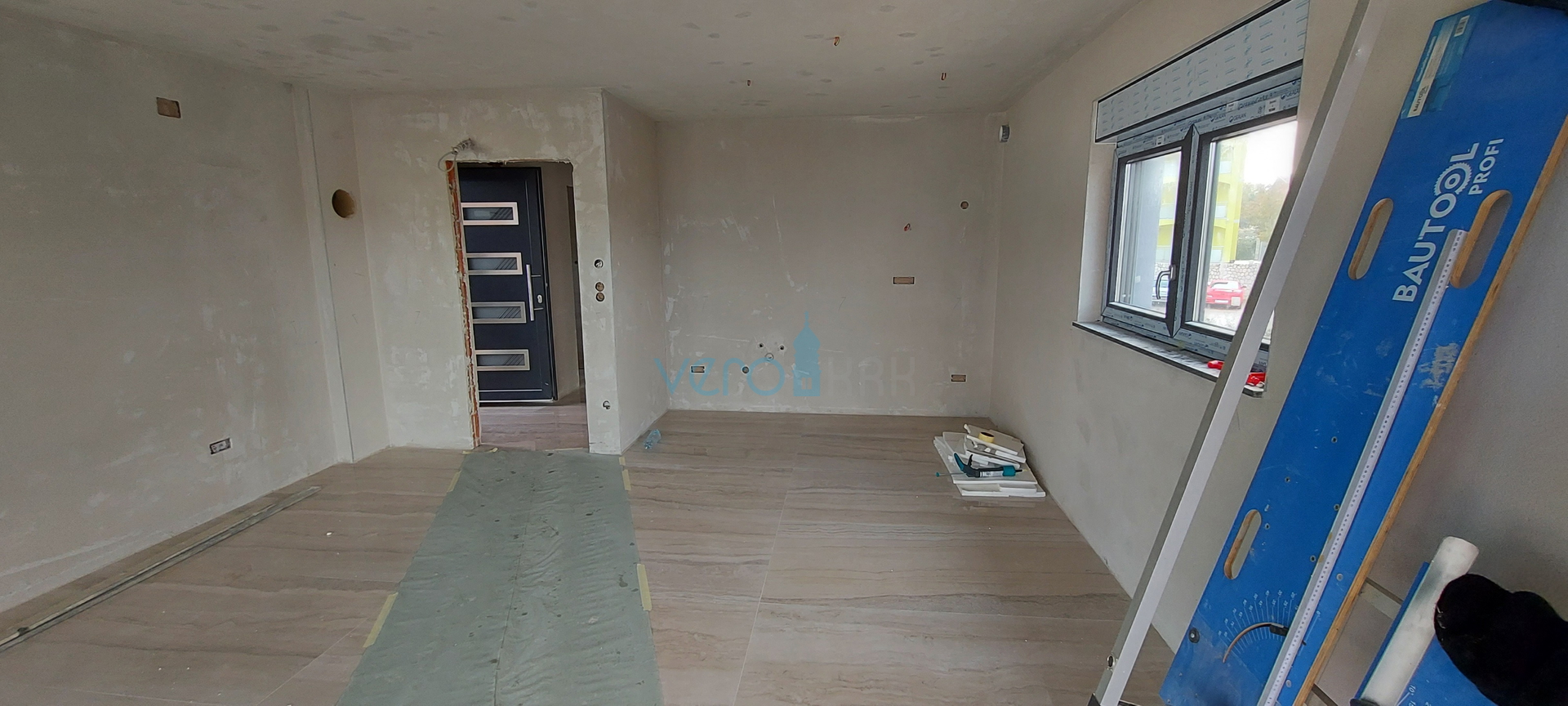 Malinska, okolica, 2S+DB stan u novogradnji s pogledom na more, prodaja