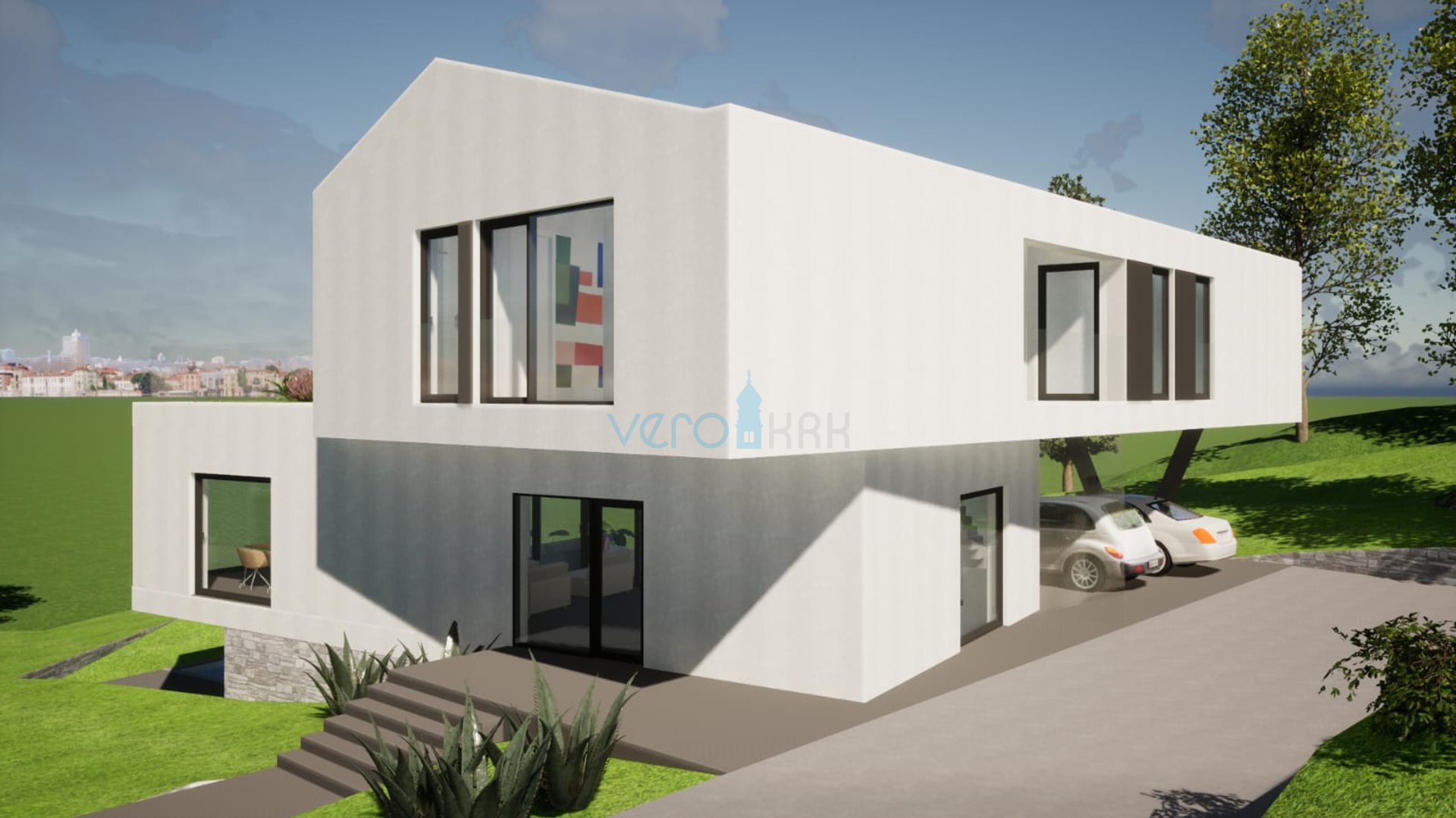 Vrbnik,Građevinsko zemljište 1231 m2,top lokacija,pogled,prodaja