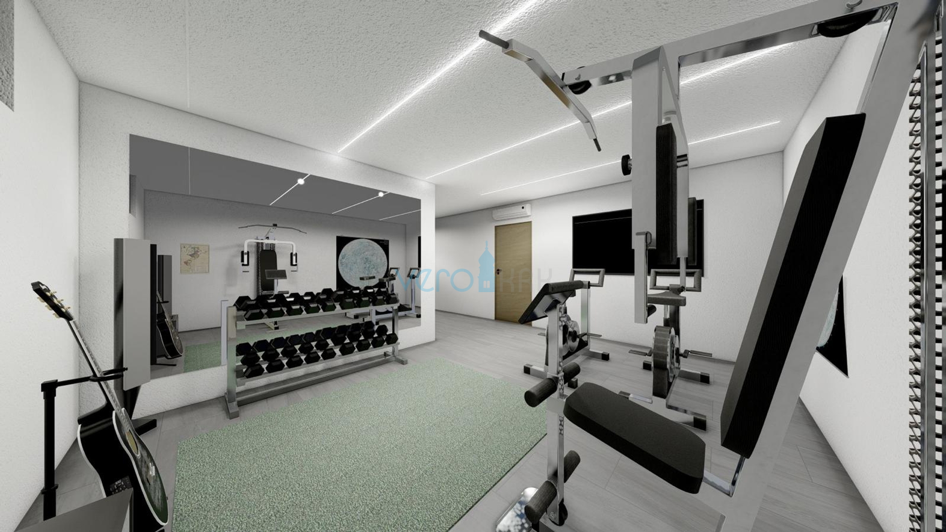 Vrbnik, otok Krk, stan 162 m2, bazen, fitness, vrt, prodaja