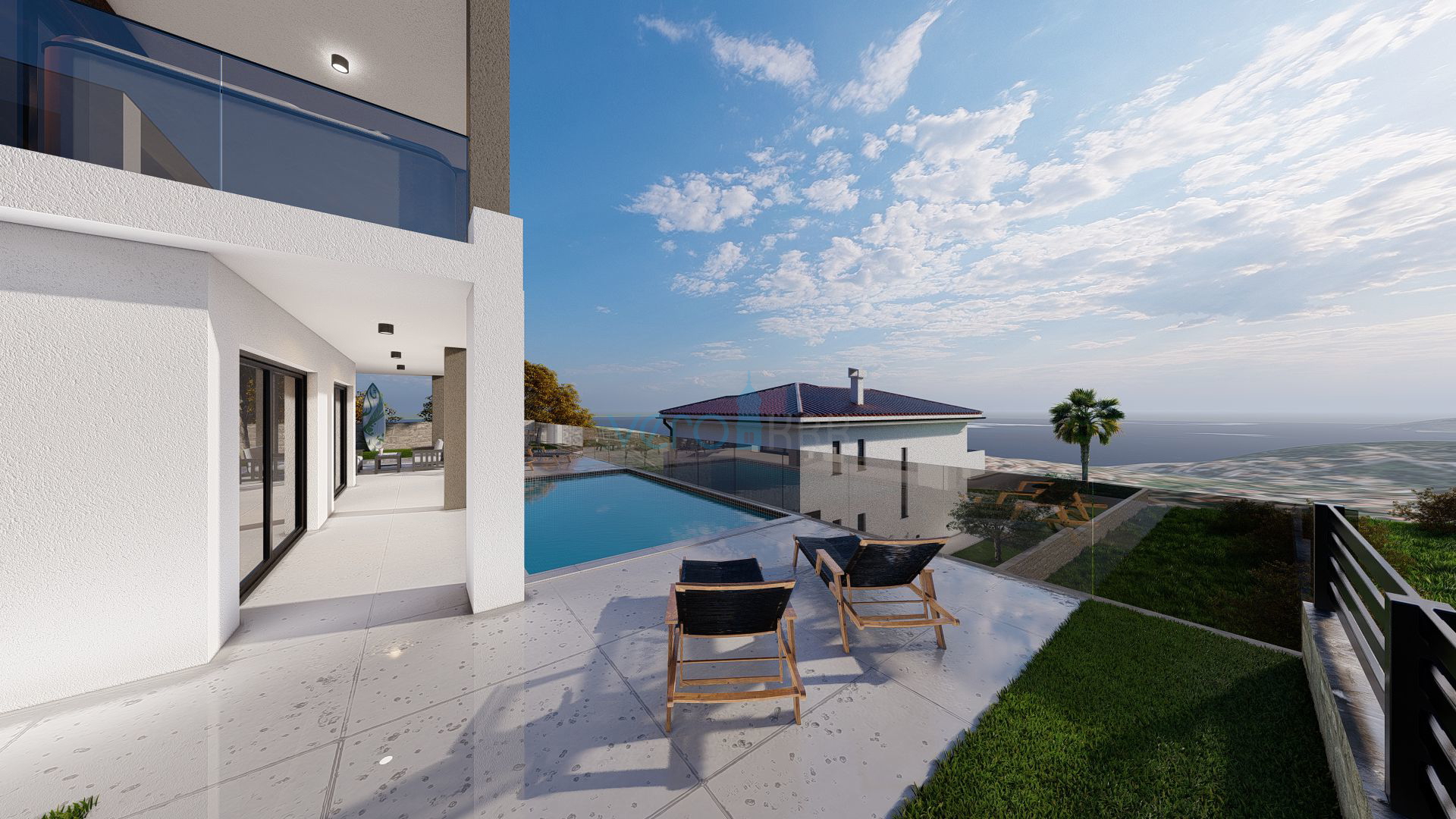 Vrbnik, otok Krk, stan 162 m2, bazen, fitness, vrt, prodaja