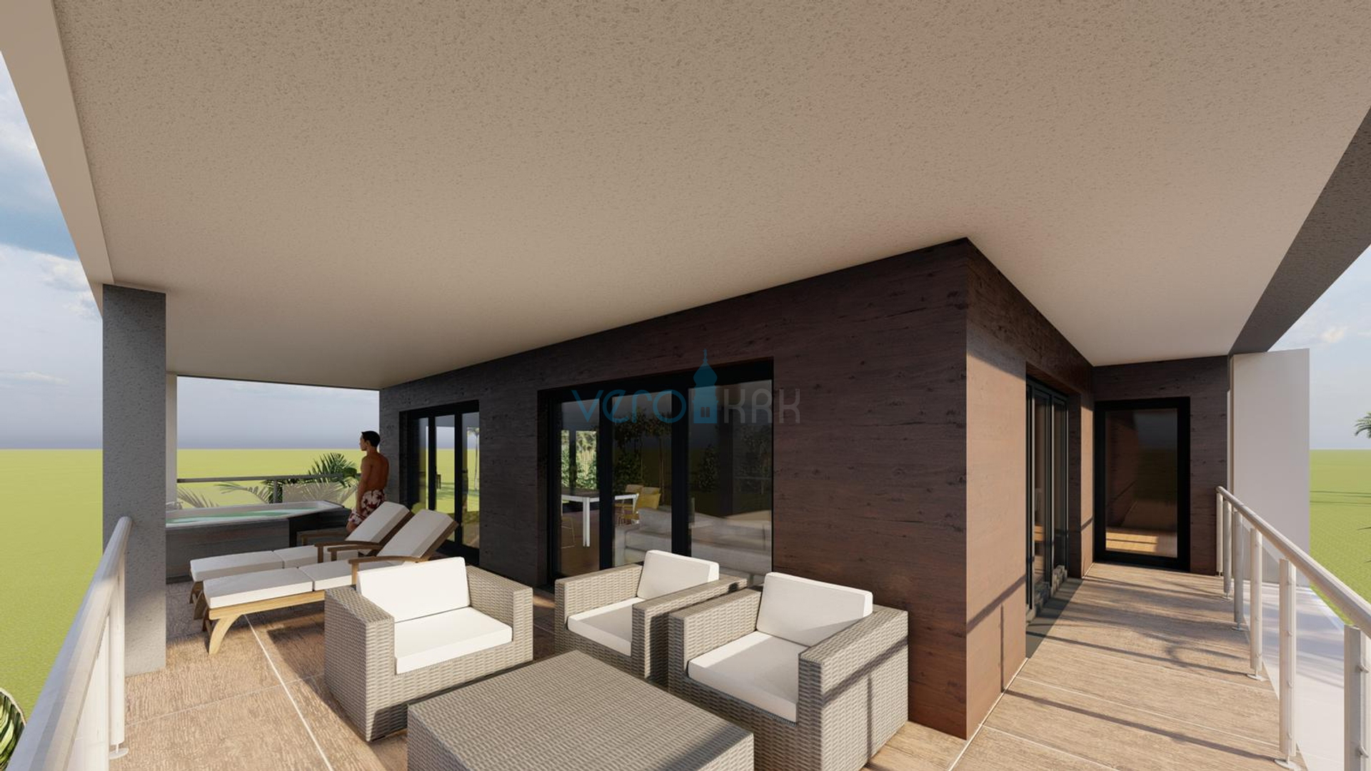 Vrbnik, otok Krk, stan 175 m2, 1. kat, terasa 40 m2, prodaja