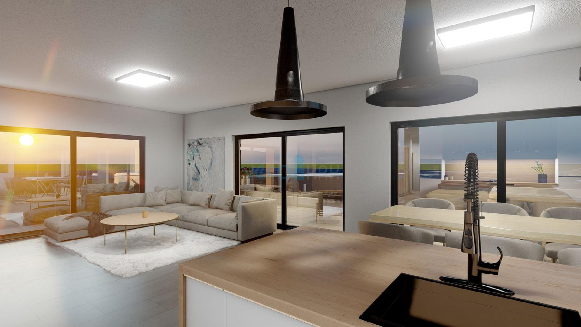 Vrbnik, otok Krk, stan 175 m2, 1. kat, terasa 40 m2, prodaja