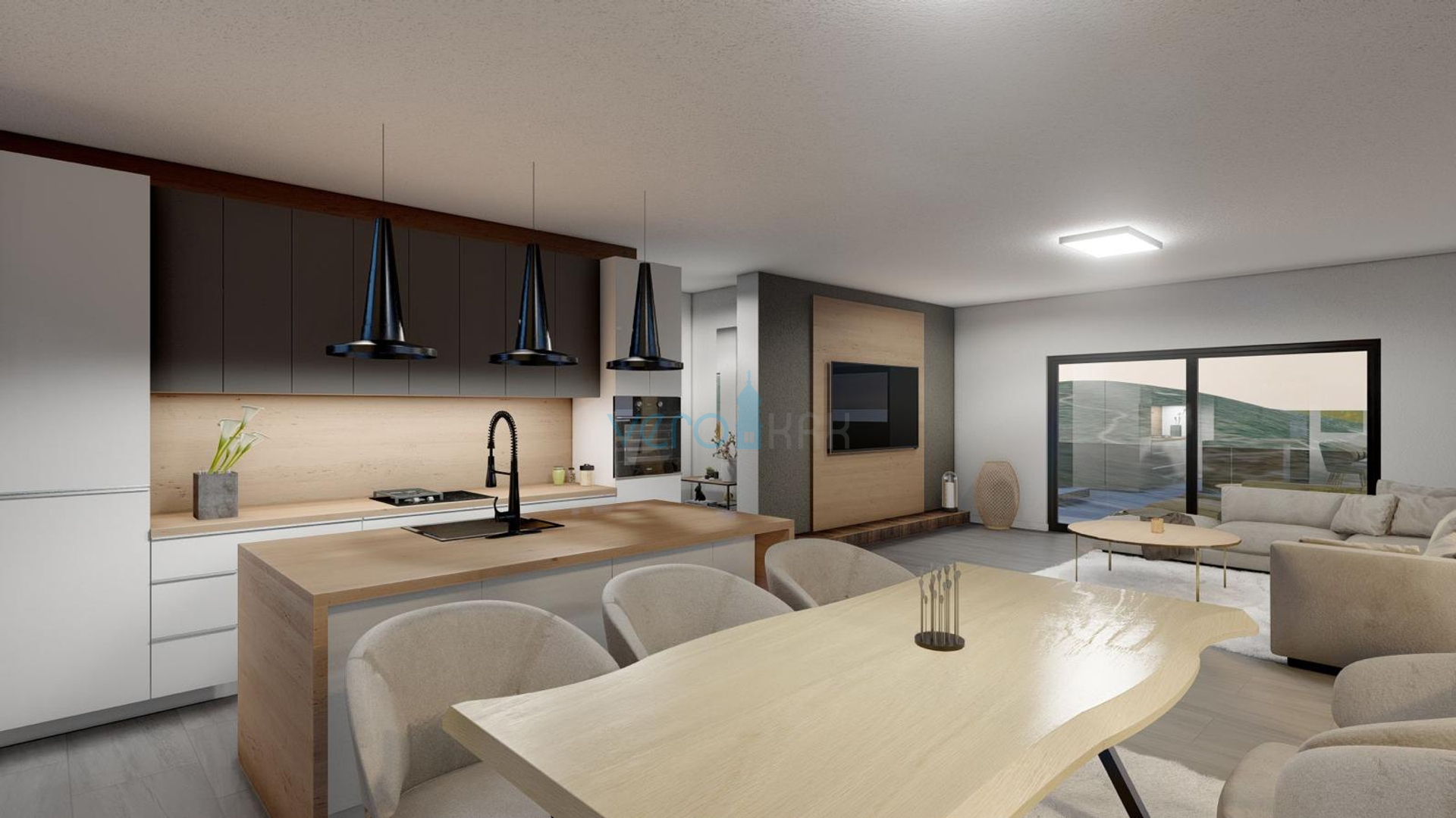 Vrbnik, otok Krk, stan 175 m2, 1. kat, terasa 40 m2, prodaja