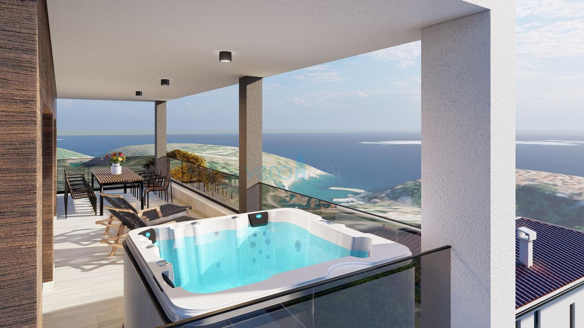 Vrbnik, otok Krk, stan 175 m2, 1. kat, terasa 40 m2, prodaja