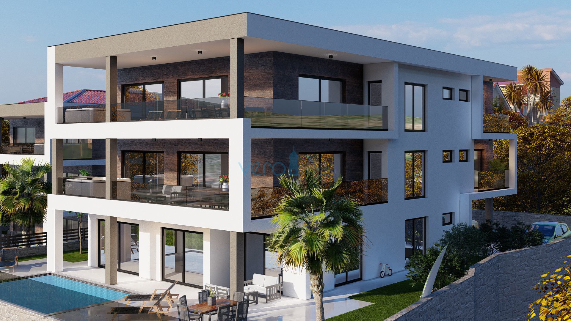 Vrbnik, otok Krk, stan 175 m2, 1. kat, terasa 40 m2, prodaja