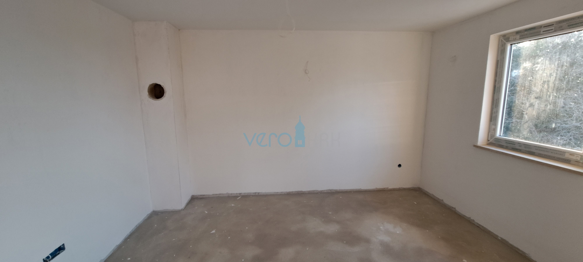 Malinska, wider area, two-bedroom apartment with living room under construction, for sale