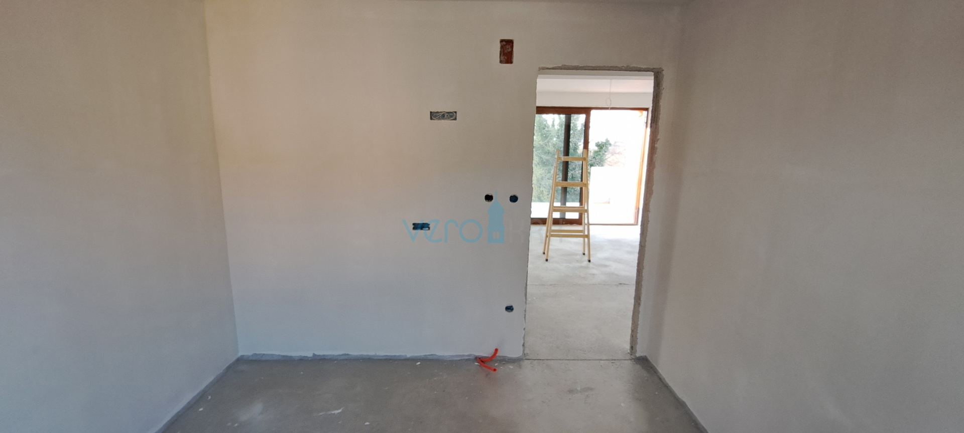 Malinska, wider area, two-bedroom apartment with living room under construction, for sale