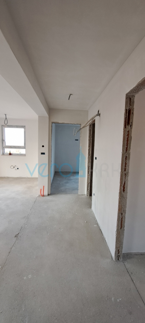 Malinska, wider area, two-bedroom apartment with living room under construction, for sale