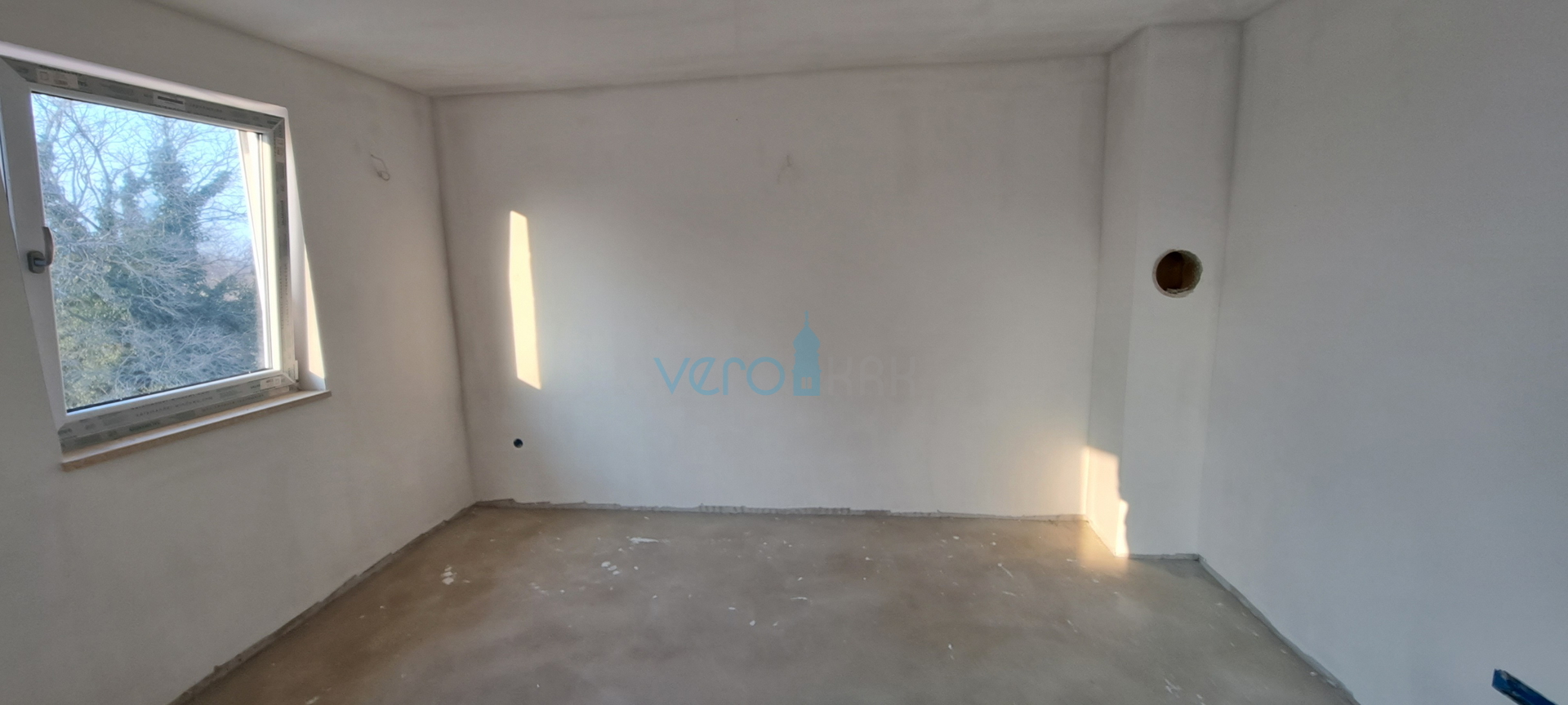 Malinska, weitere Umgebung, Zwei-Zimmer-Wohnung mit Wohnzimmer im Bau, zu verkaufen