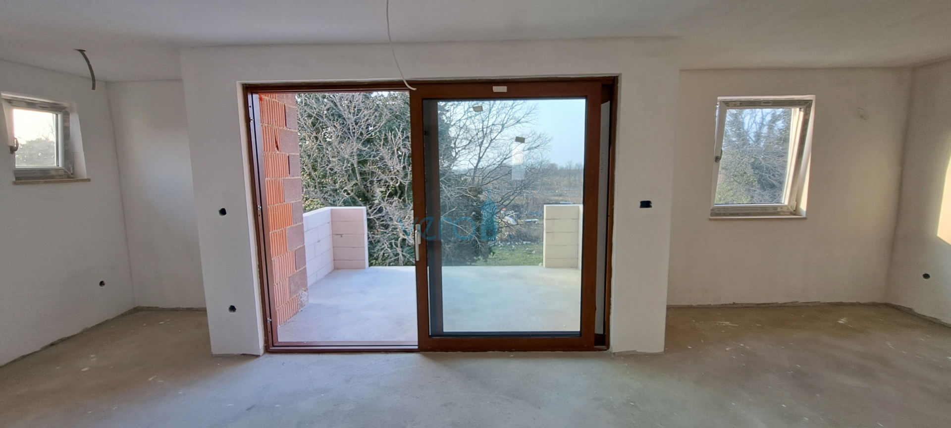 Malinska, weitere Umgebung, Zwei-Zimmer-Wohnung mit Wohnzimmer im Bau, zu verkaufen