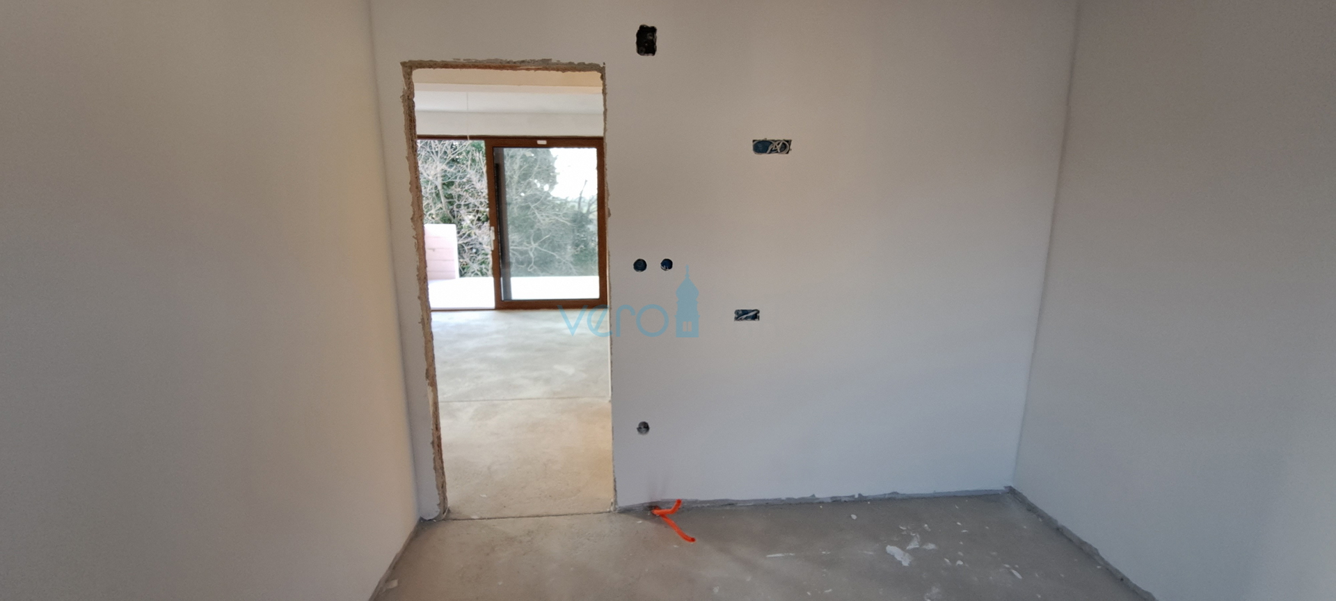 Malinska, weitere Umgebung, Zwei-Zimmer-Wohnung mit Wohnzimmer im Bau, zu verkaufen