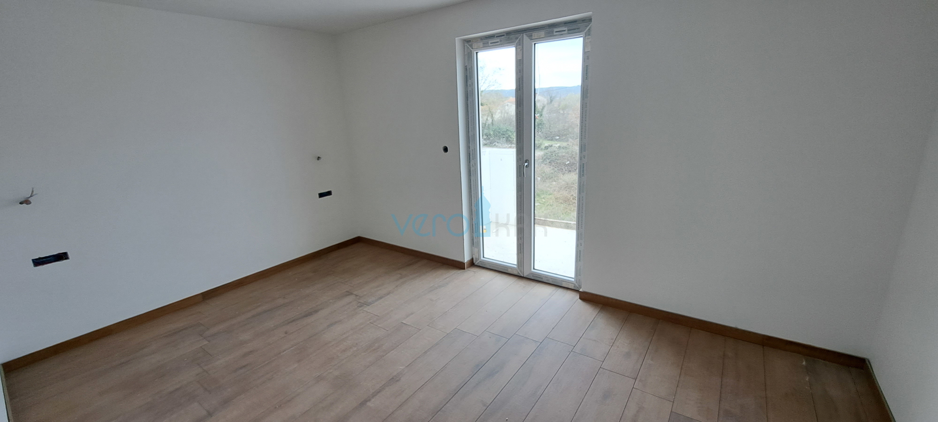 Malinska, weitere Umgebung, Zwei-Zimmer-Wohnung mit Wohnzimmer im Bau, zu verkaufen